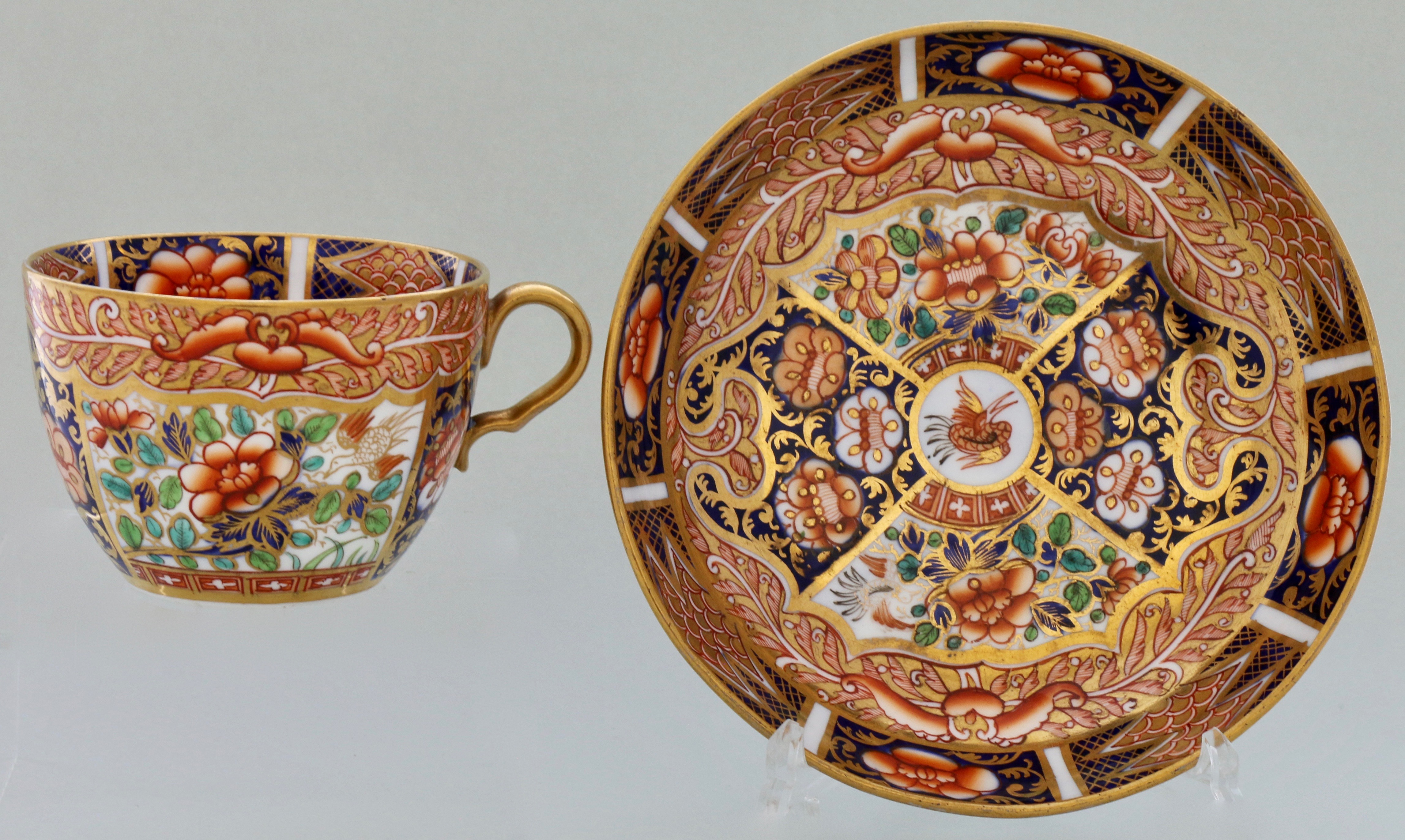 Gorgeous Spode 'Imari' teacup & saucer, 1809 - Cotswold Antiques