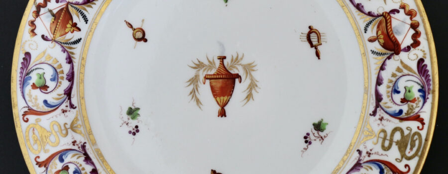 Egyptian puzzle of a Regency Worcester plate